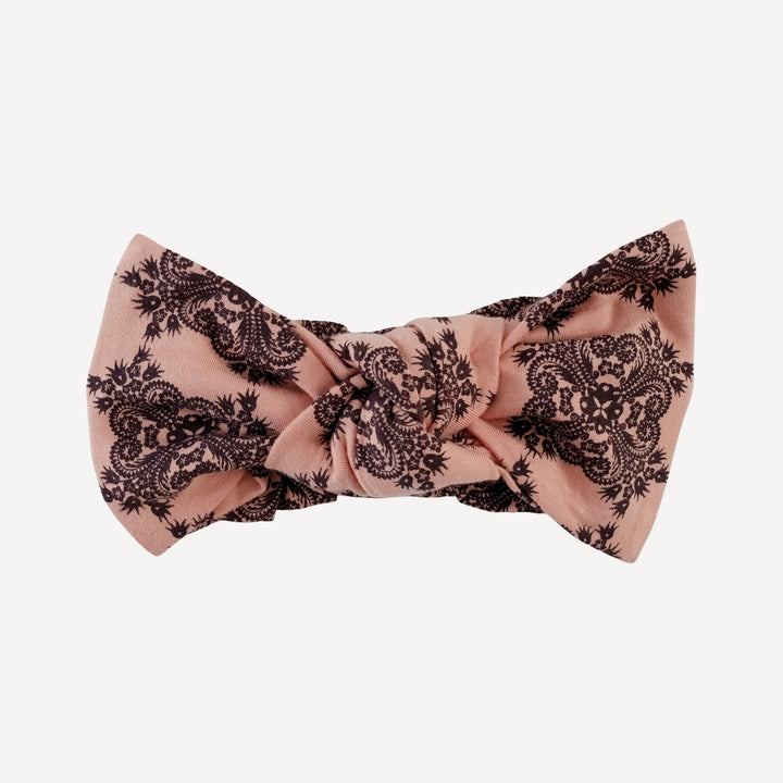 large bow elastic headband | french bloom | bamboo