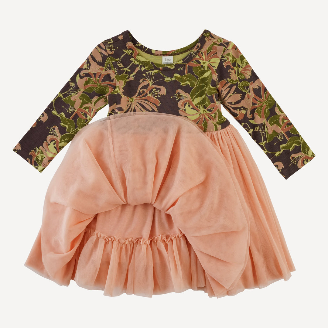 long sleeve ballerina tulle dress | honeysuckle | bamboo