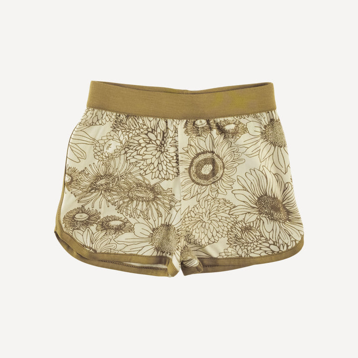 short sleeve ringer tee + retro track short set | fennel sunflower | bamboo