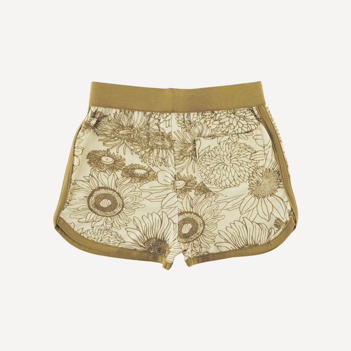 short sleeve ringer tee + retro track short set | fennel sunflower | bamboo