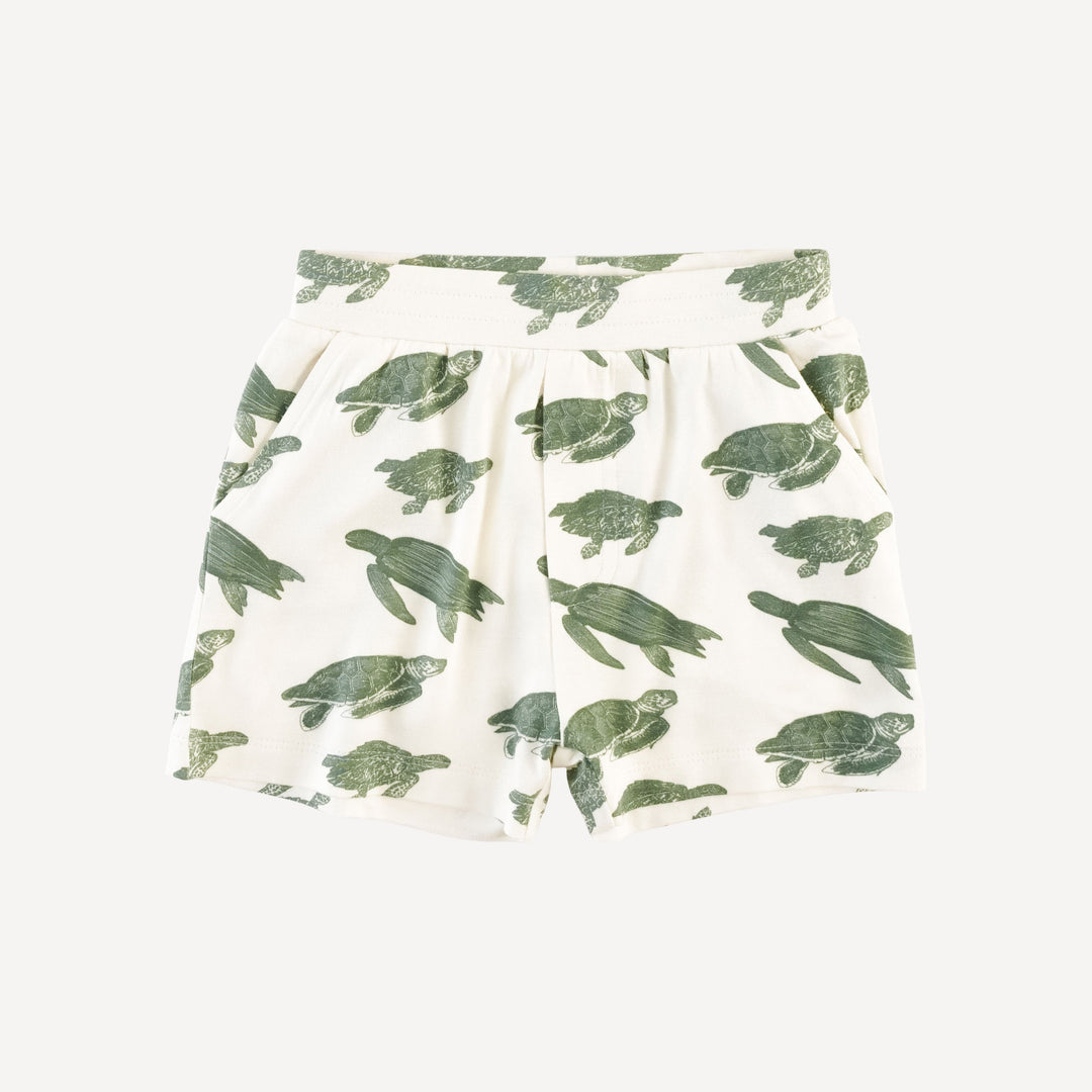 topstitch tank + relaxed short set | green sea turtle | bamboo