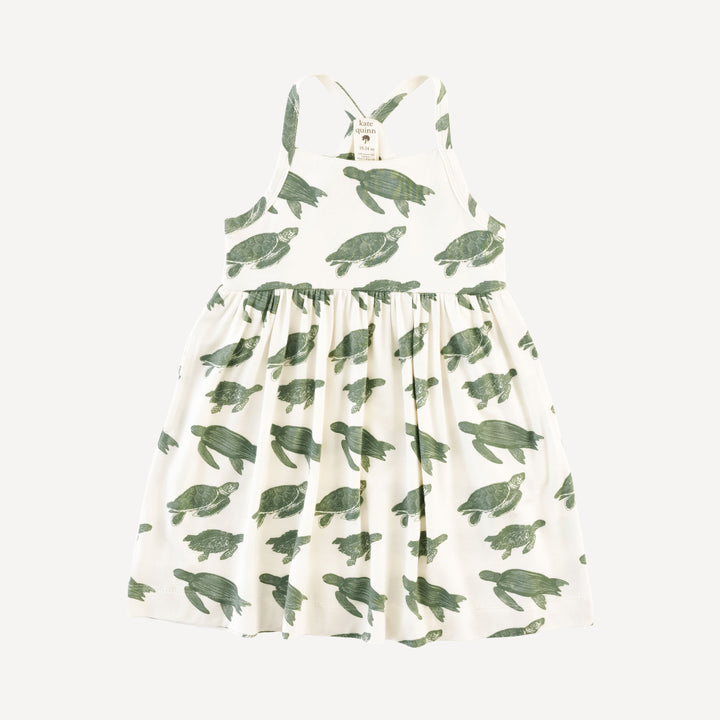 skinny strap pocket dress | green sea turtle | bamboo