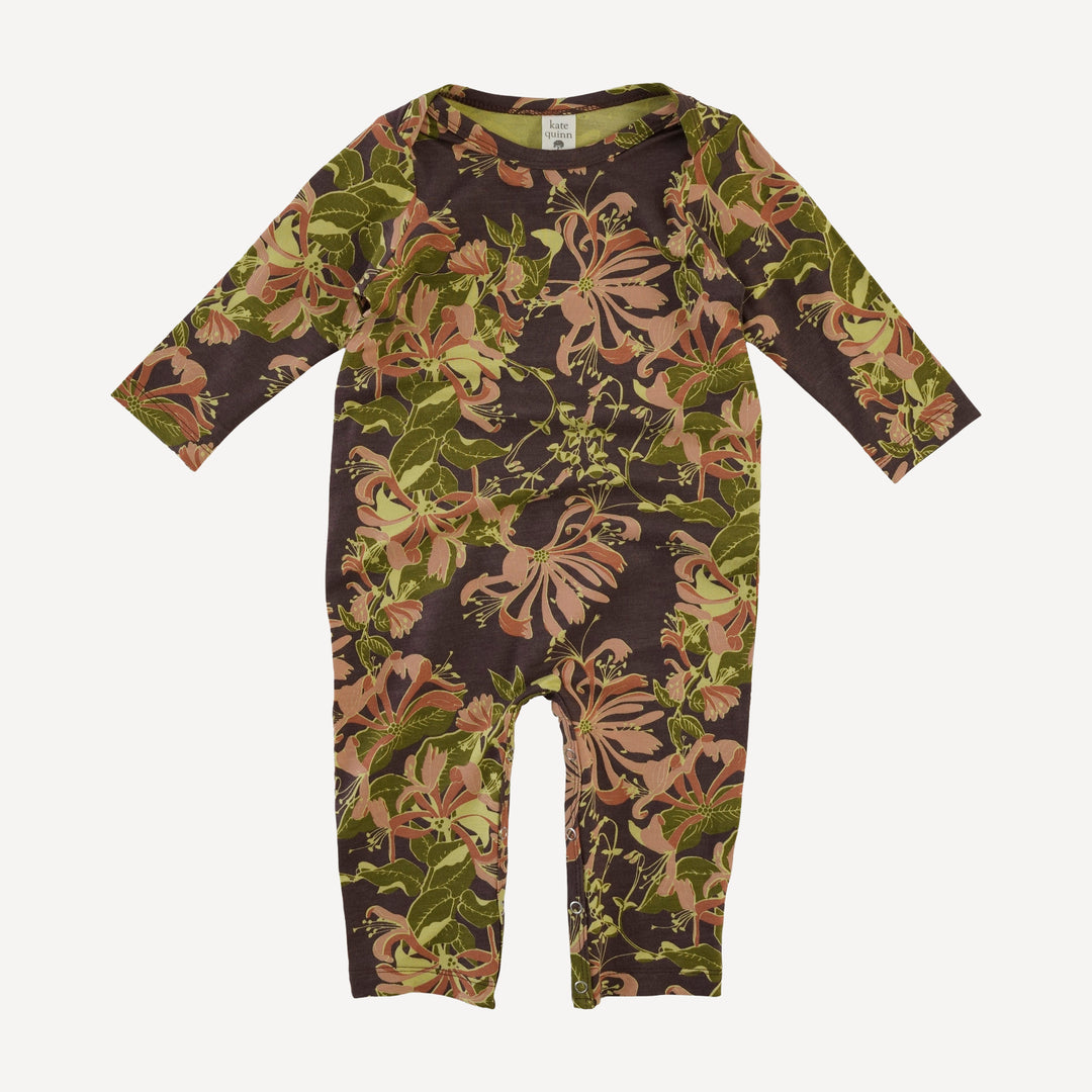 long sleeve lap neck jumpsuit | honeysuckle | bamboo