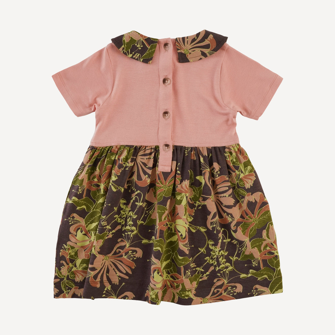 short sleeve peter pan dress | honeysuckle | bamboo