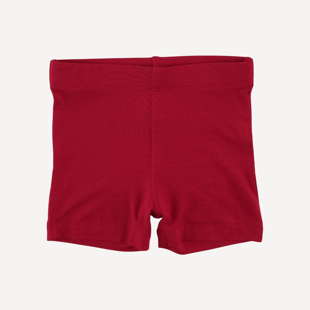 spaghetti strap smocked top + bike short set | scarlet sage | bamboo