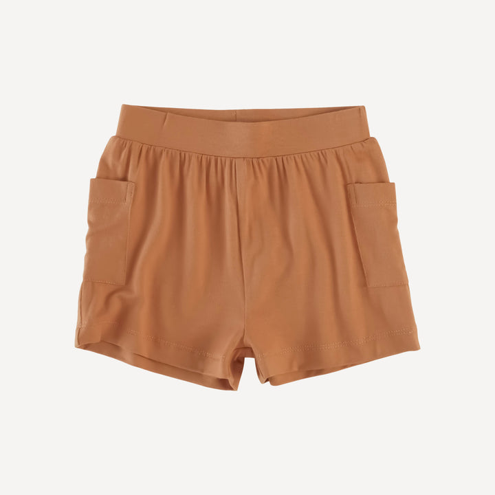 patch pocket short | russet | bamboo