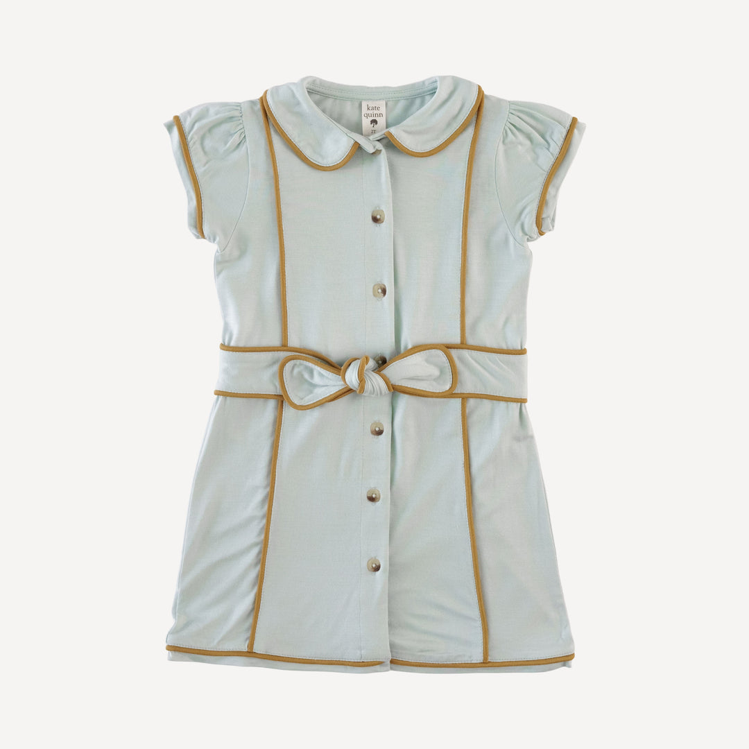 short sleeve violet dress | ice flow | bamboo