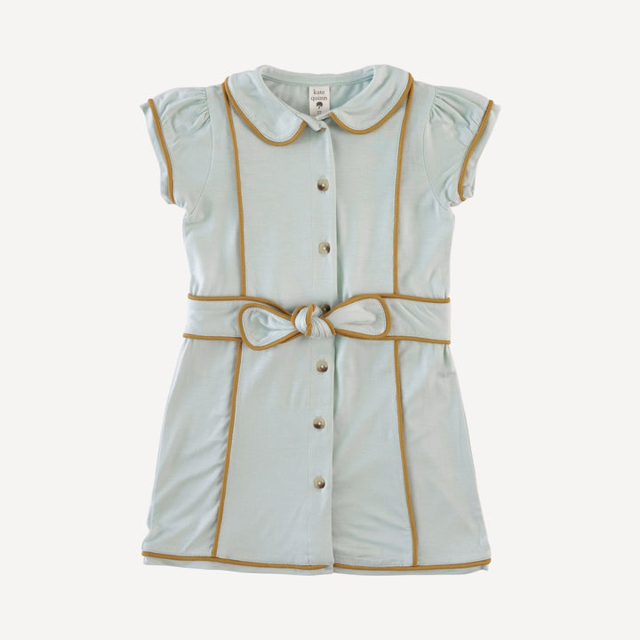 short sleeve violet dress | ice flow | bamboo