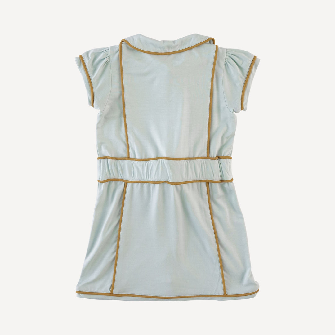 short sleeve violet dress | ice flow | bamboo