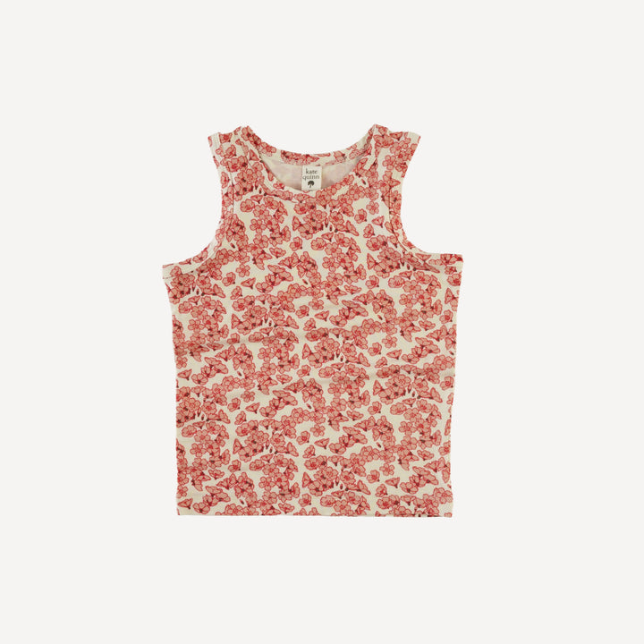 skinny tank + bike short set | cherry blossom scatter | bamboo
