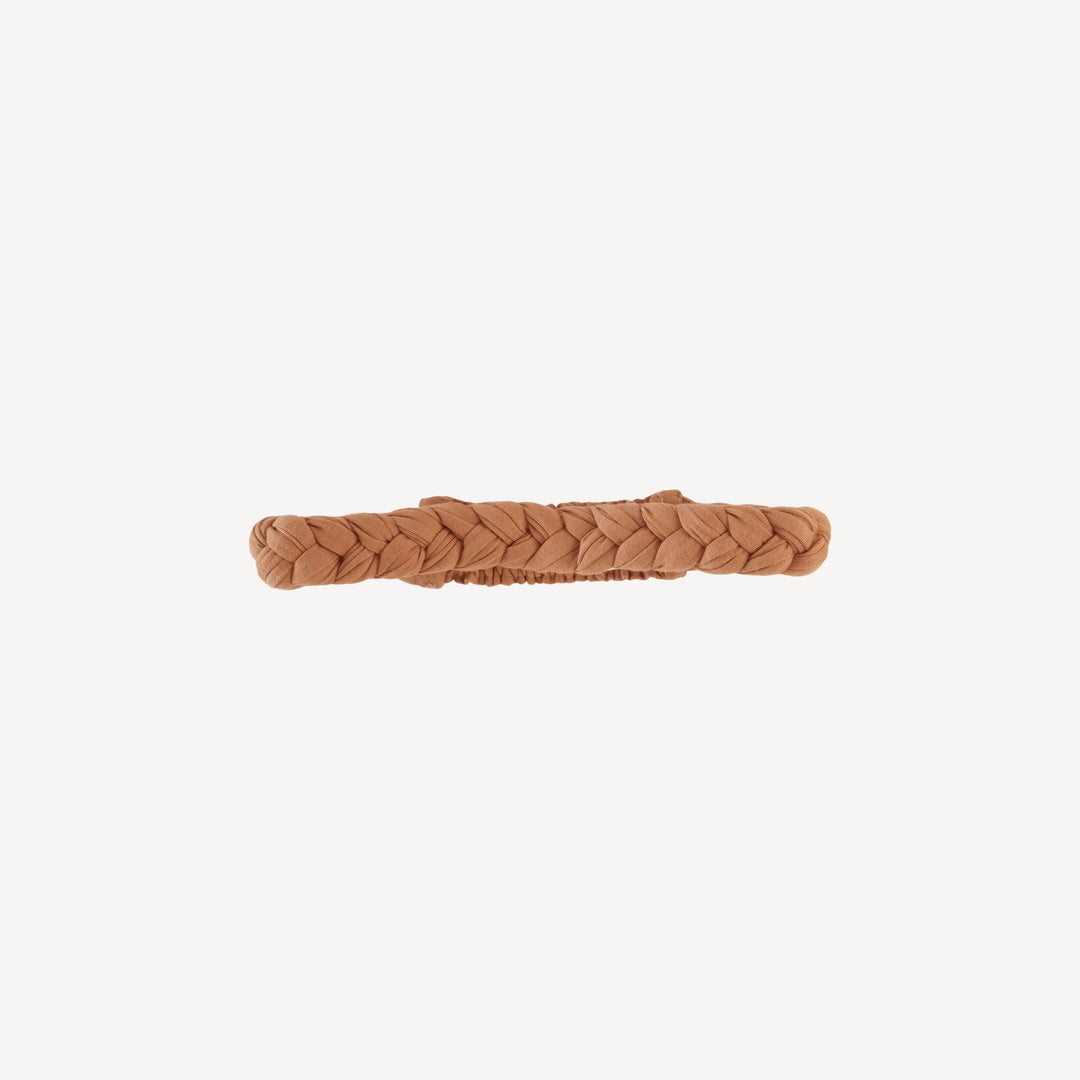 skinny braided headband | russet | bamboo