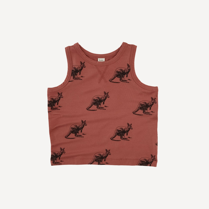 topstitch tank + relaxed short set | kangaroo | bamboo