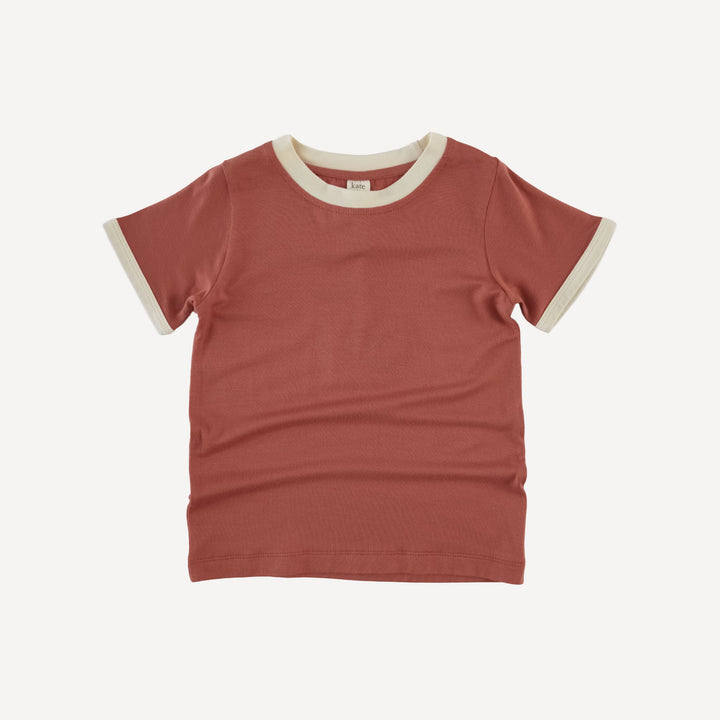 short sleeve ringer tee | aragon | bamboo