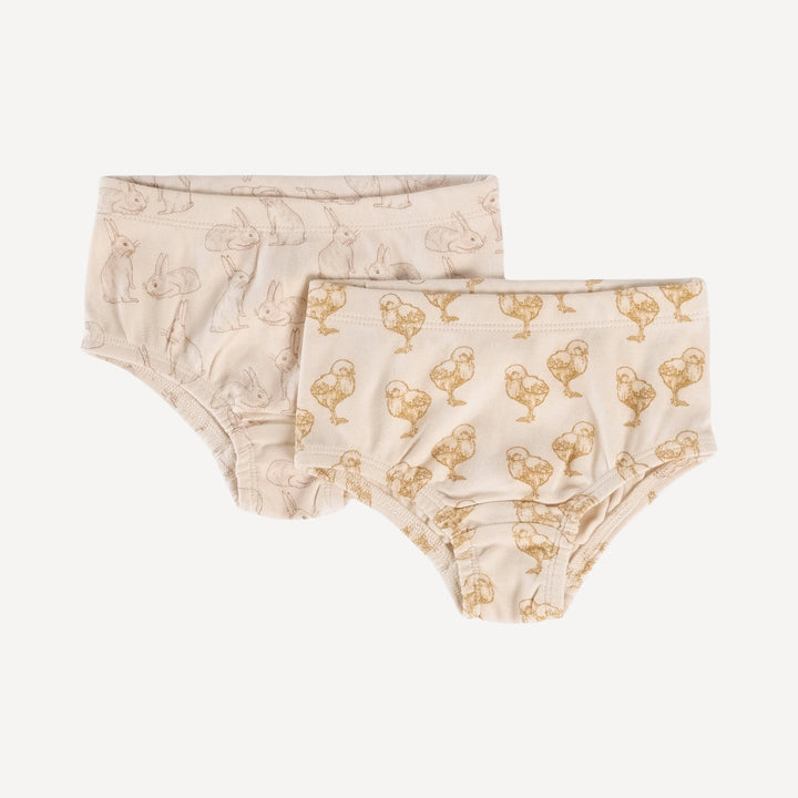 underwear set of two | tiny chick | organic cotton interlock