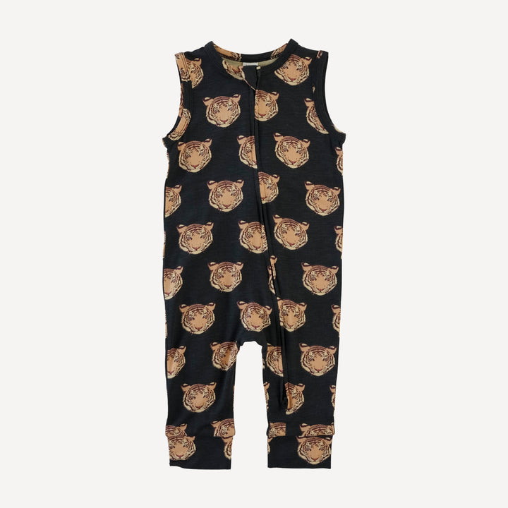 sleeveless zipper jumpsuit | OG tigers | bamboo