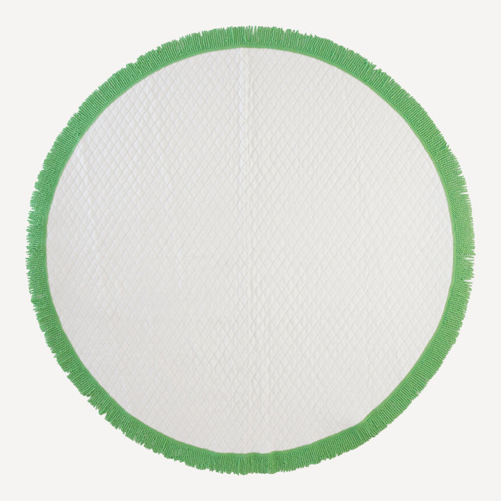 round beach blanket | coconut | organic cotton terry