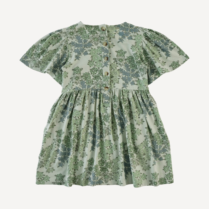 bell sleeve dress | jade wildflower | bamboo