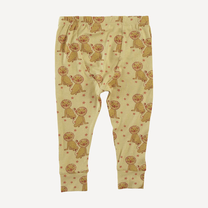 long sleeve crew neck pj set | vintage lion | bamboo