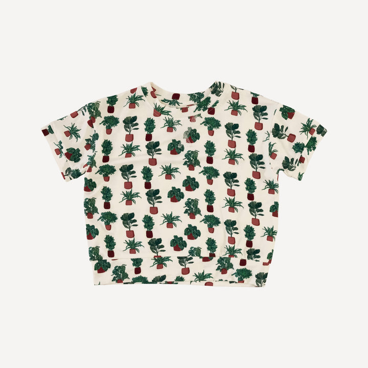 short sleeve jogger set | houseplants | bamboo