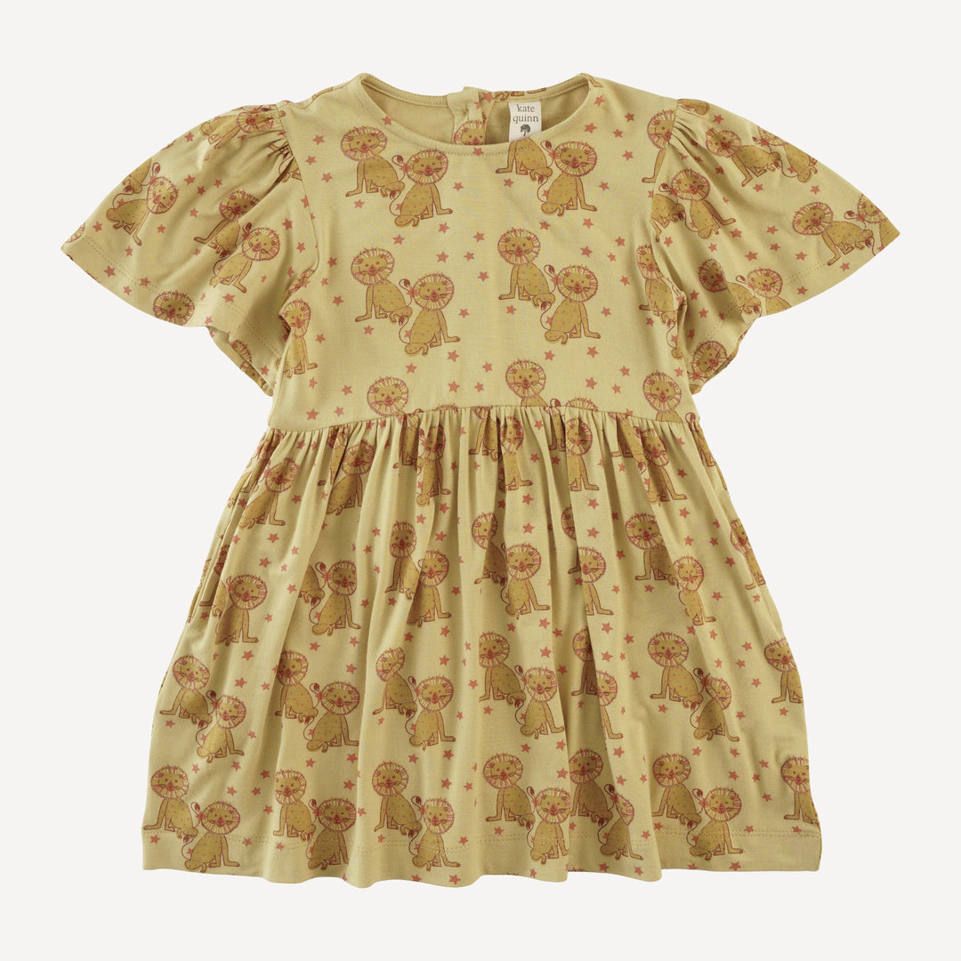 bell sleeve dress | vintage lion | bamboo