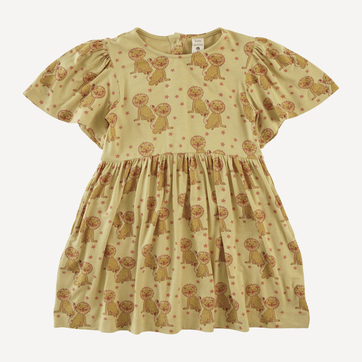 bell sleeve dress | vintage lion | bamboo