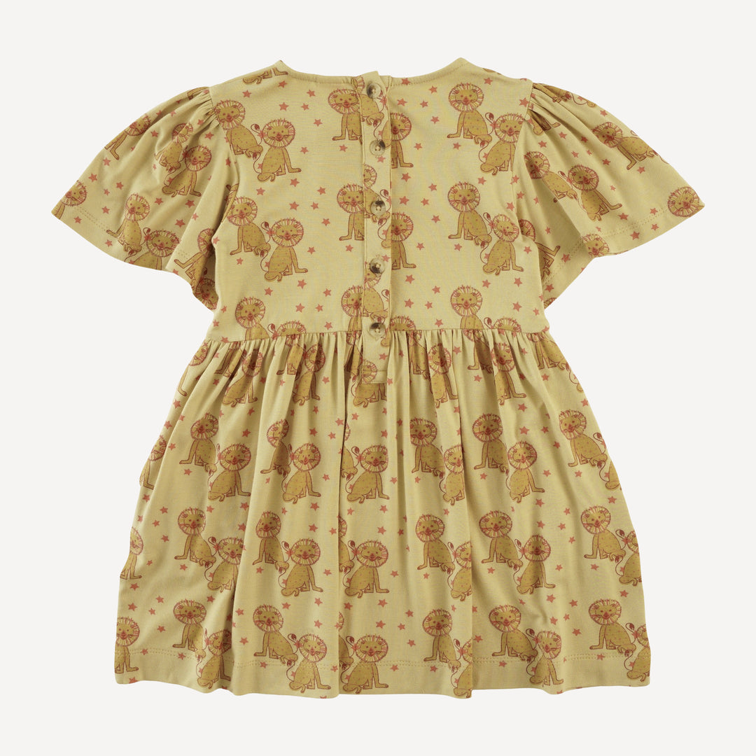 bell sleeve dress | vintage lion | bamboo