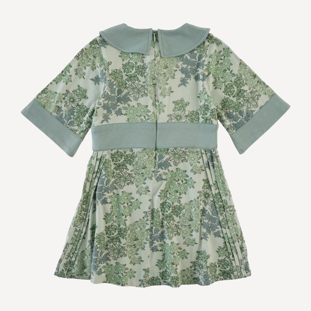 peter pan pintuck dress | jade wildflower | bamboo