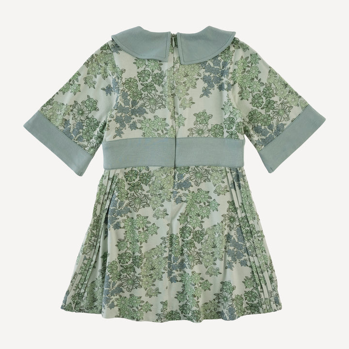 peter pan pintuck dress | jade wildflower | bamboo