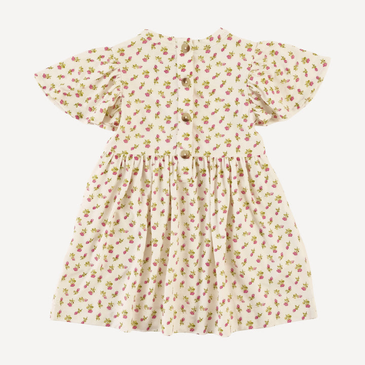 flutter sleeve dress | rosebud | bamboo