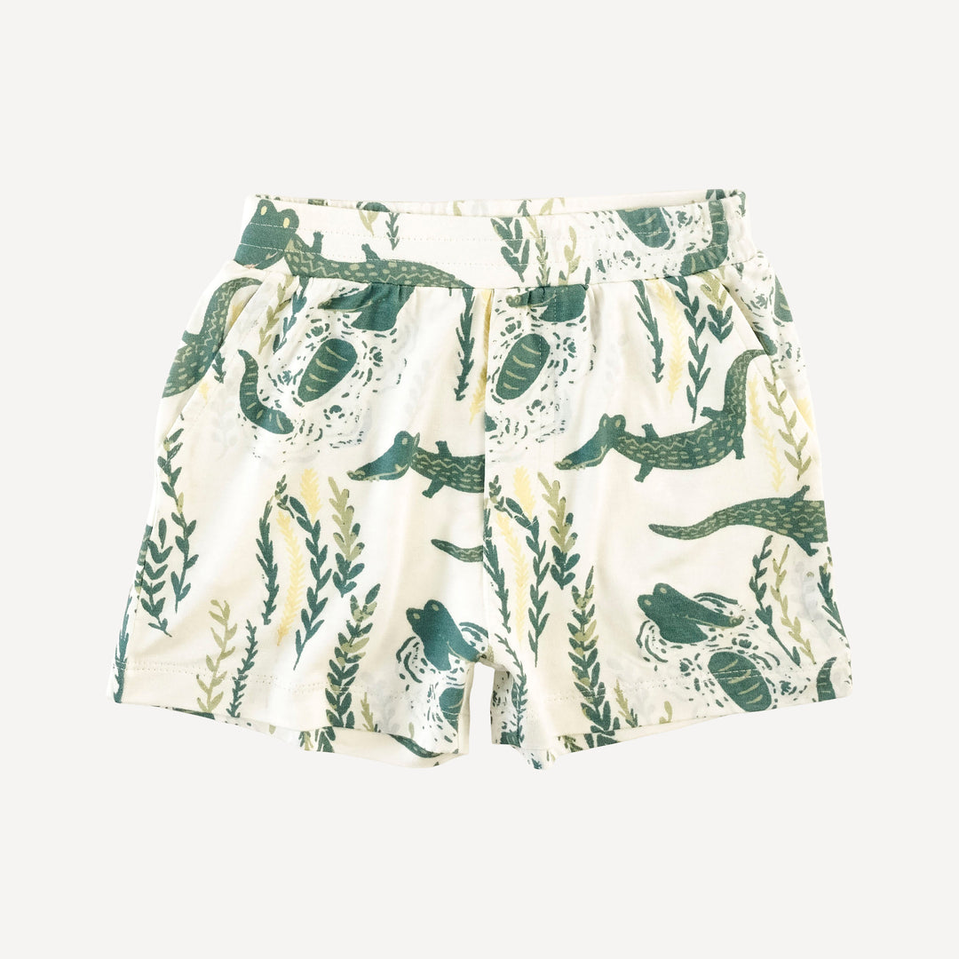 logan relaxed short set | crocodile | bamboo