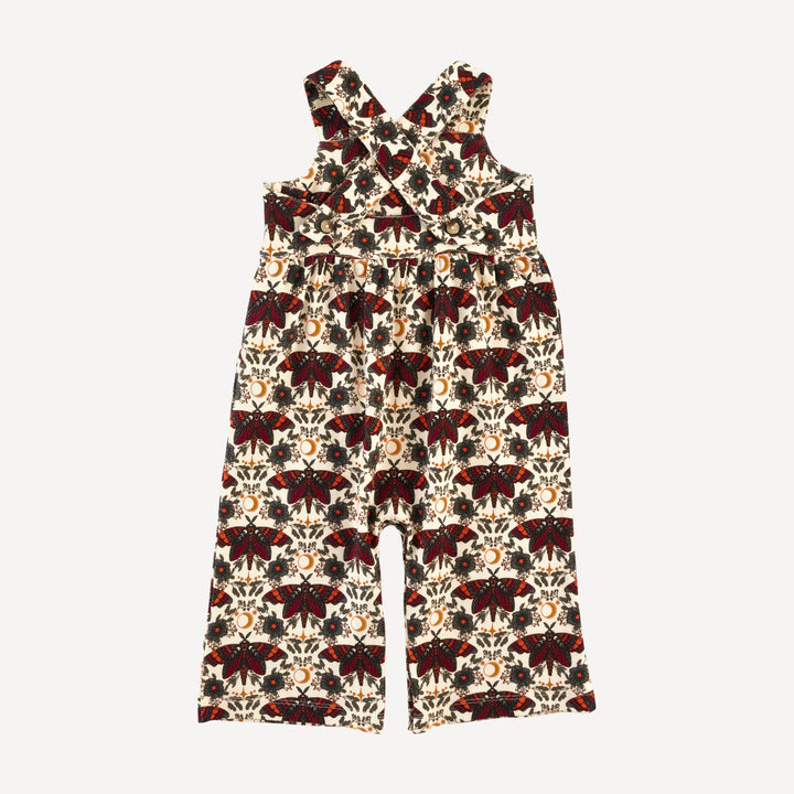 gaucho jumpsuit | dark butterfly night | organic cotton interlock