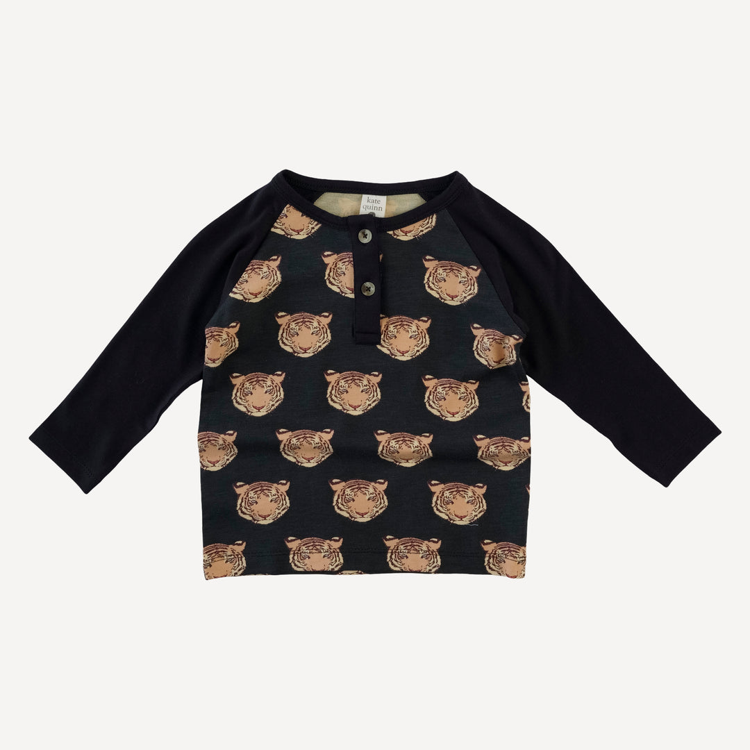 long sleeve baseball henley tee | OG tigers | bamboo