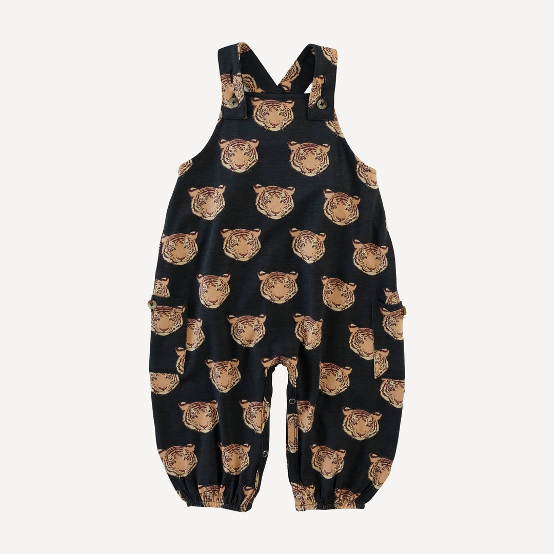 gathered bubble pocket overall | OG tigers | bamboo