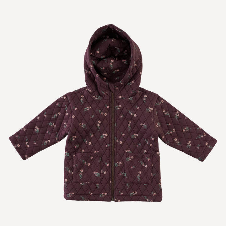 quilted hooded jacket | huckleberry chamomile | bamboo