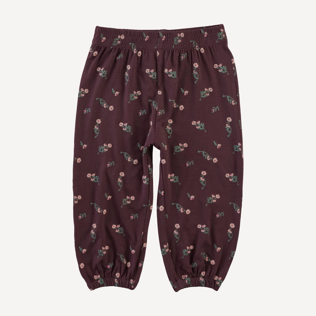 long sleeve hooded cuffed jogger set | huckleberry chamomile | bamboo
