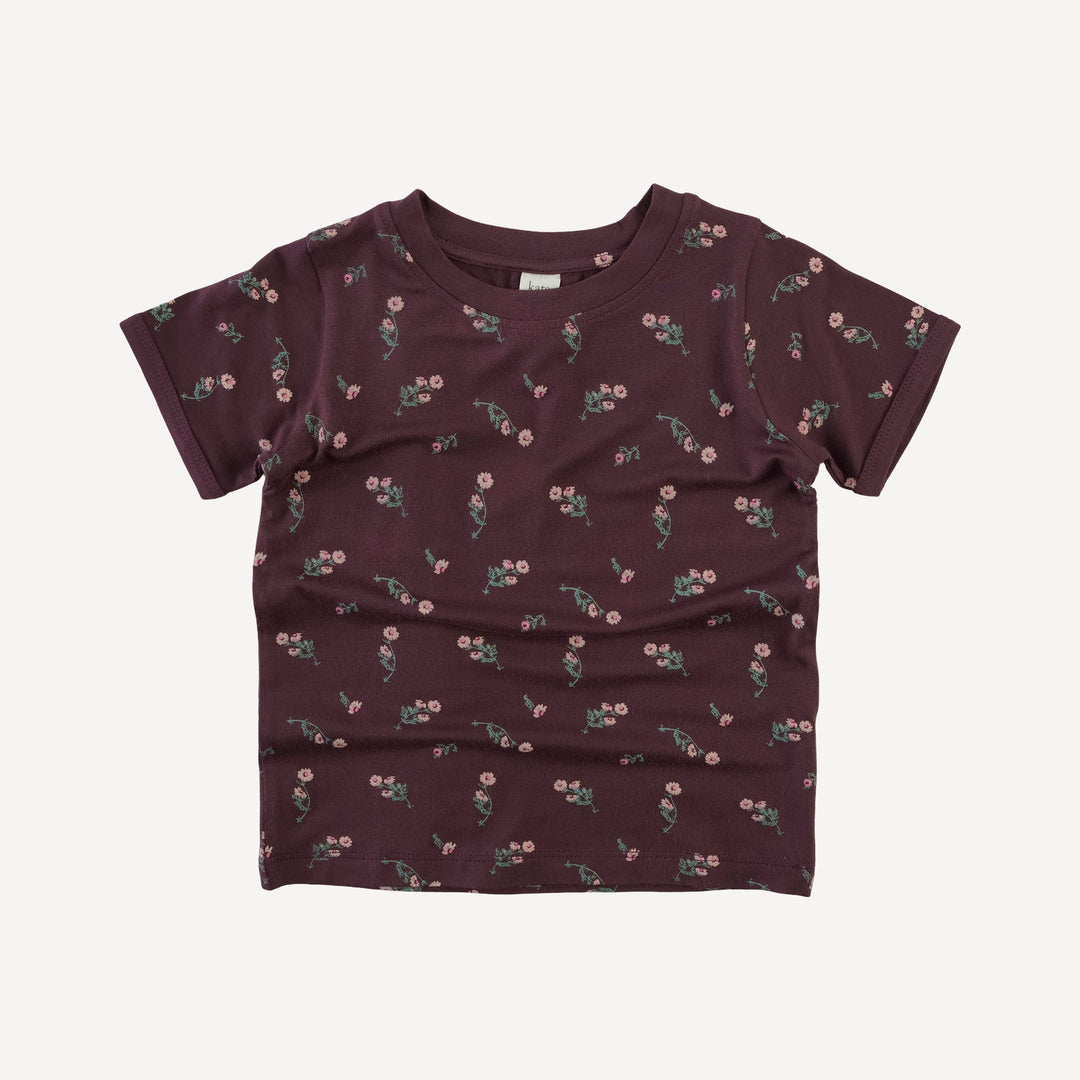 short sleeve ringer tee | huckleberry chamomile | bamboo
