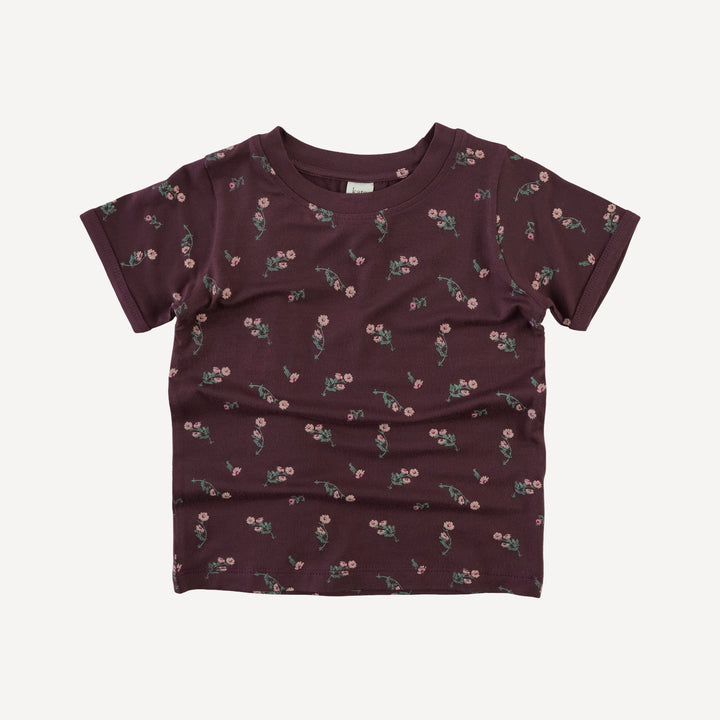 short sleeve ringer tee | huckleberry chamomile | bamboo