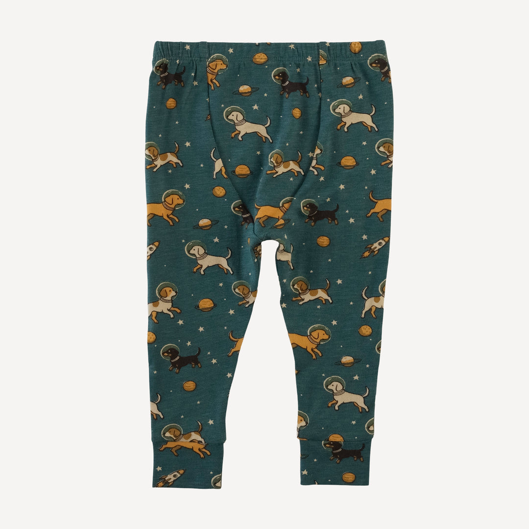 long sleeve crew neck pj set | space pups | bamboo