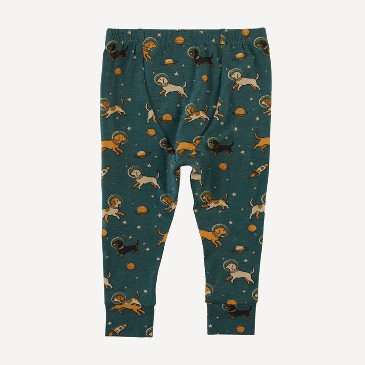 long sleeve crew neck pj set | space pups | bamboo