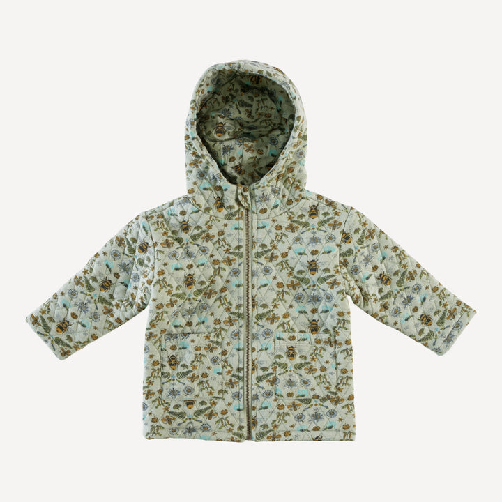 quilted hooded jacket | litho bee | modal