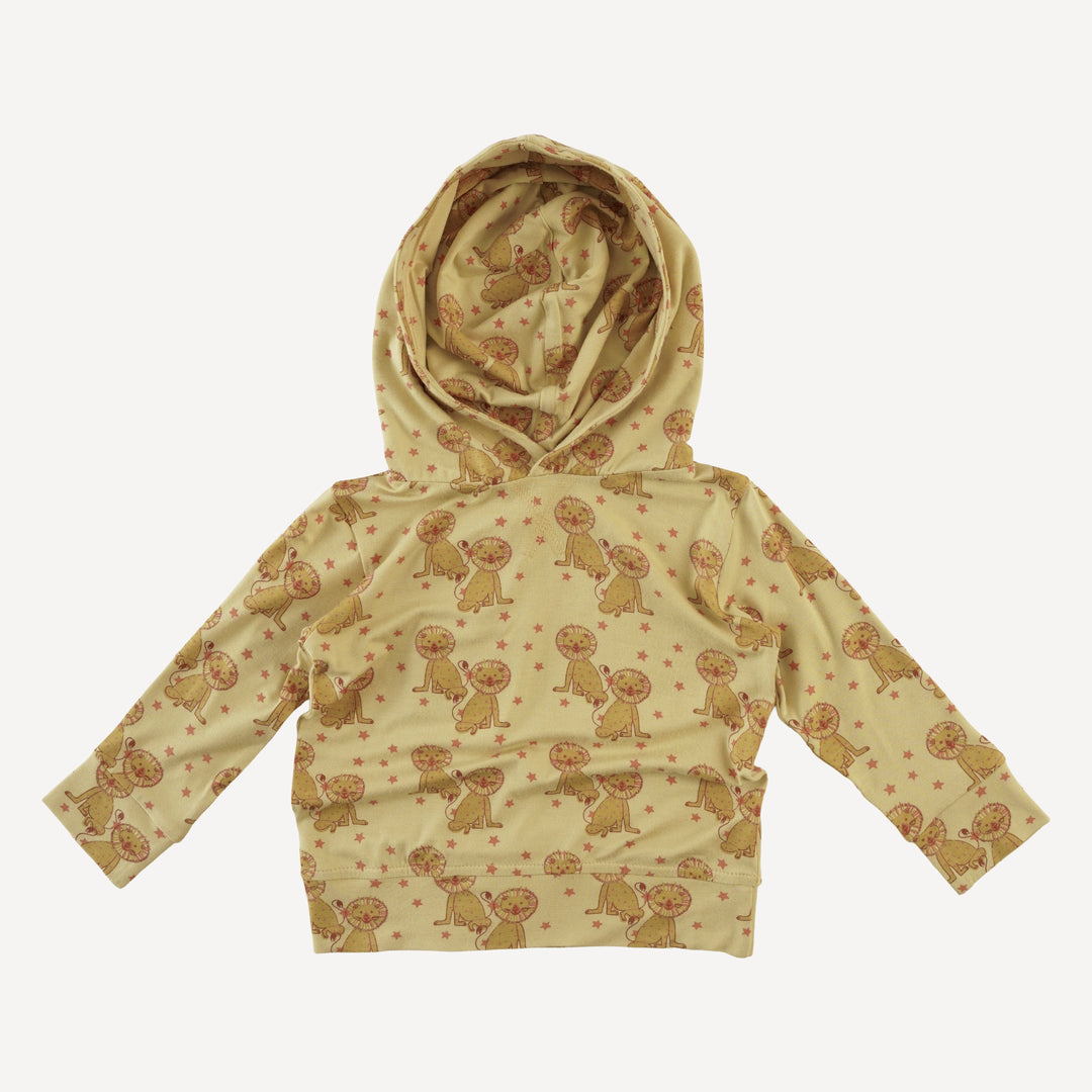 long sleeve essential skinny hoodie | vintage lion | bamboo