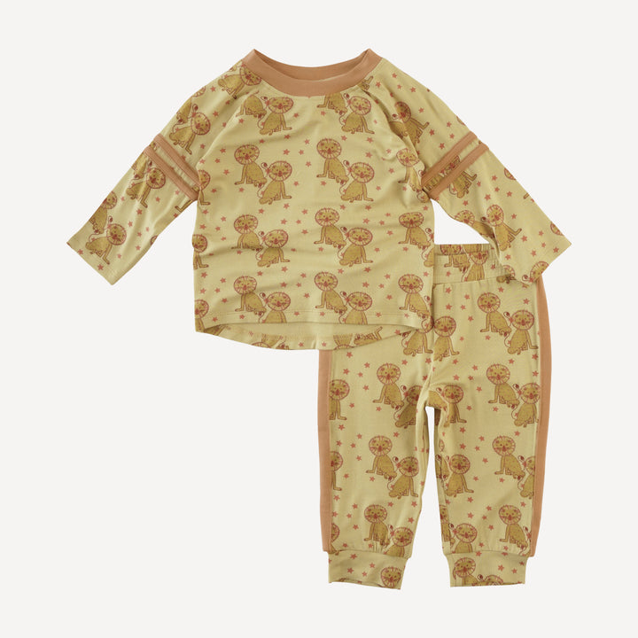 long sleeve football set | vintage lion | bamboo