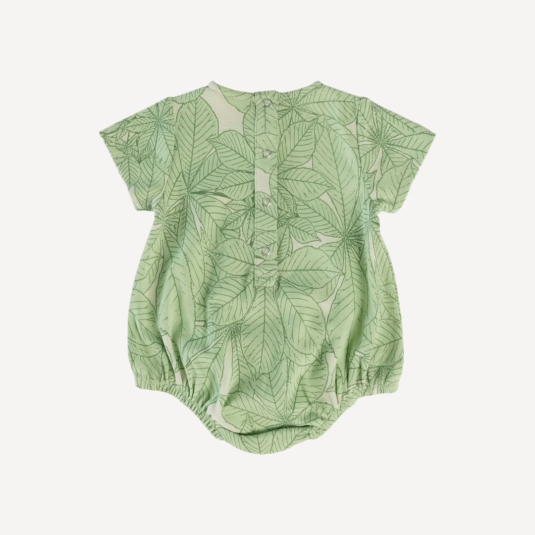 short sleeve kanga bubble | green foliage | organic cotton interlock