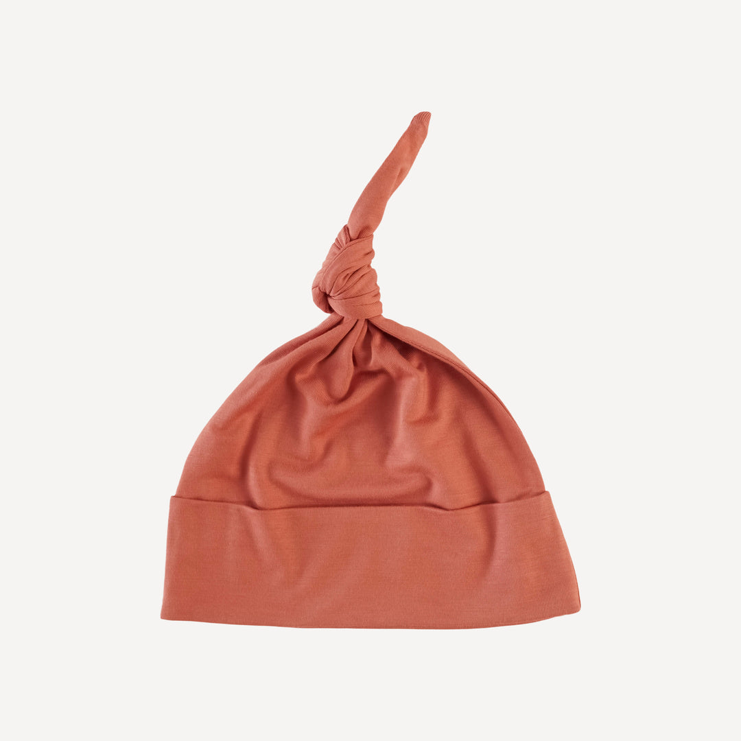 knot hat | coral spice | bamboo