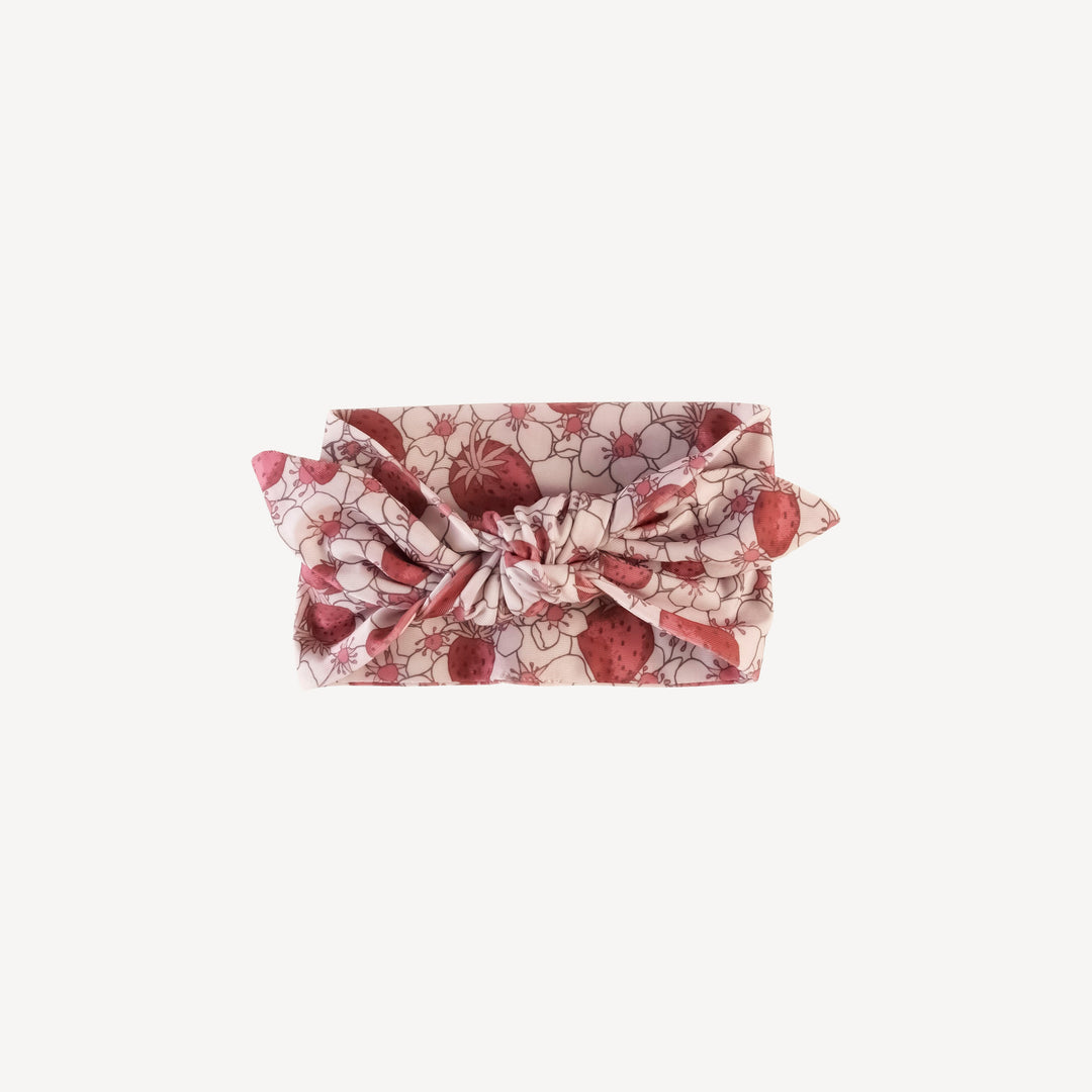 knot top headband | pink strawberry floral | swim