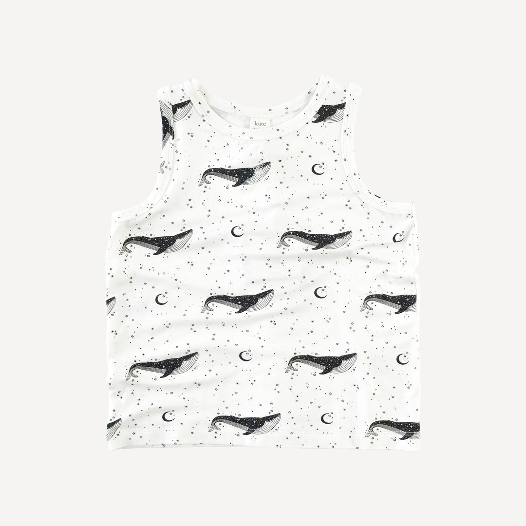 topstitch tank + relaxed short set | mystical whales | bamboo