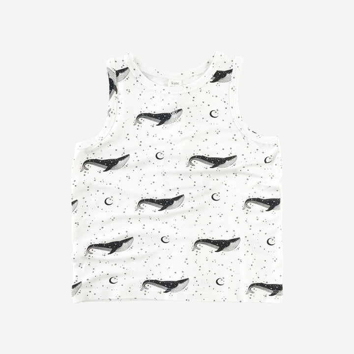 topstitch tank + relaxed short set | mystical whales | bamboo