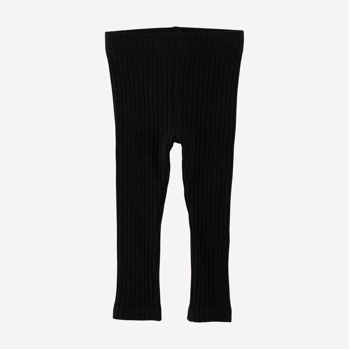 classic skinny legging | black | organic cotton wide rib
