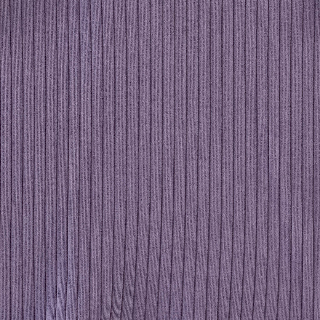 womens long sleeve skinny jogger set | purple sage | organic cotton wide rib