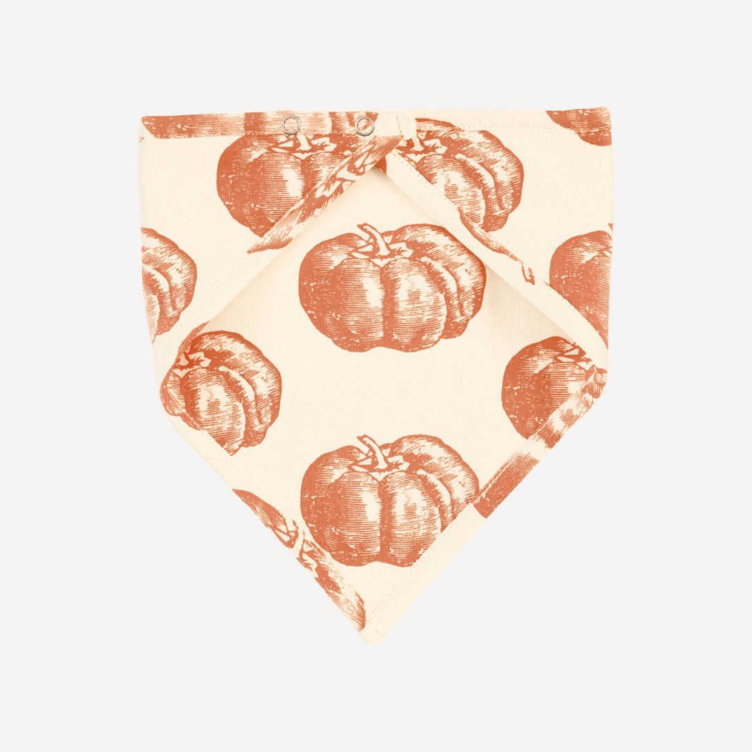 bandana bib | harvest pumpkin | organic cotton interlock